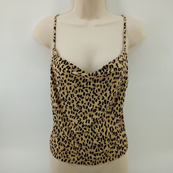 Urban Outfitters Leopard Spaghetti Top S - Picture 1 of 10